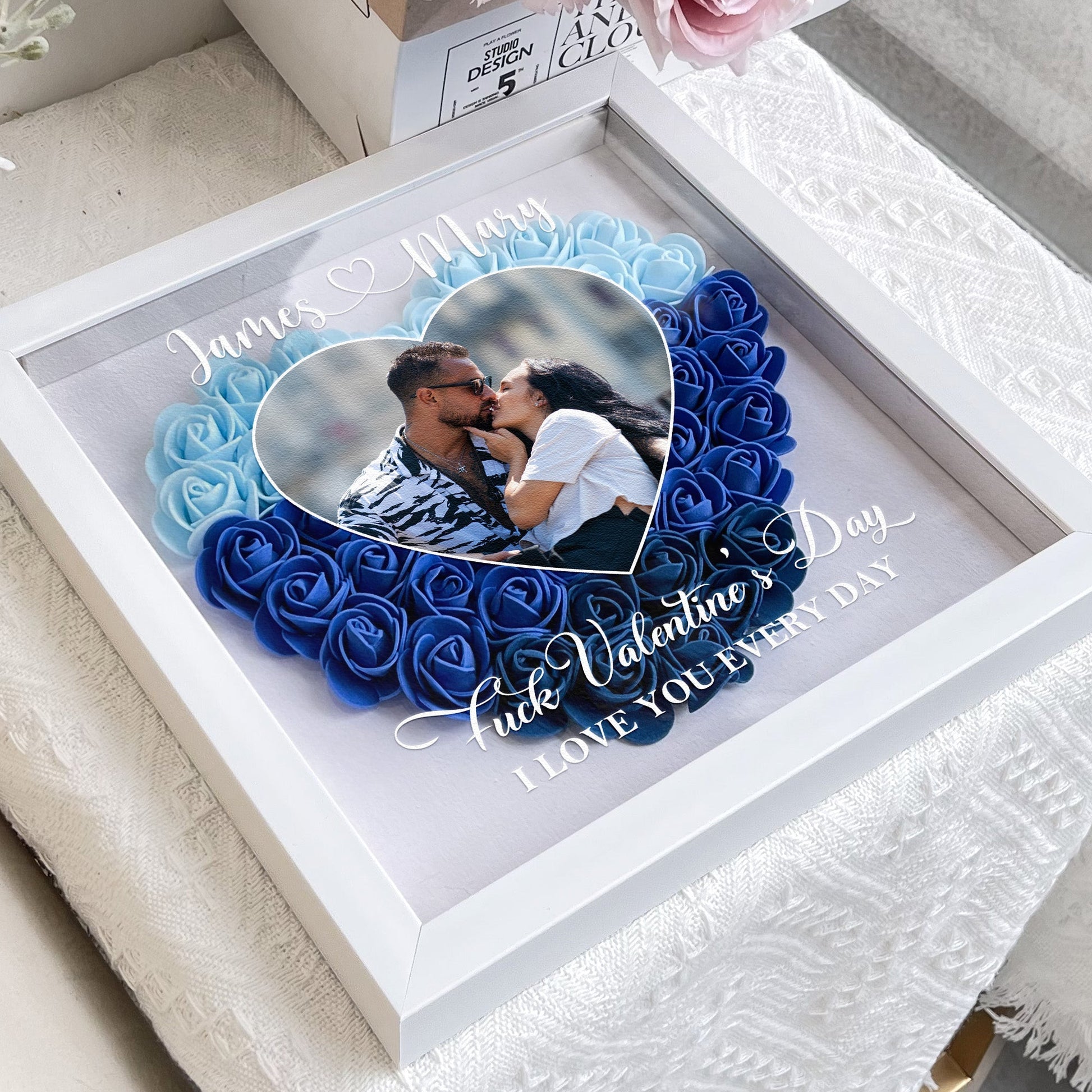 Personalized Heart-Shaped Photo Frame for Couples - Romantic Gift Plaque MagicInPrints