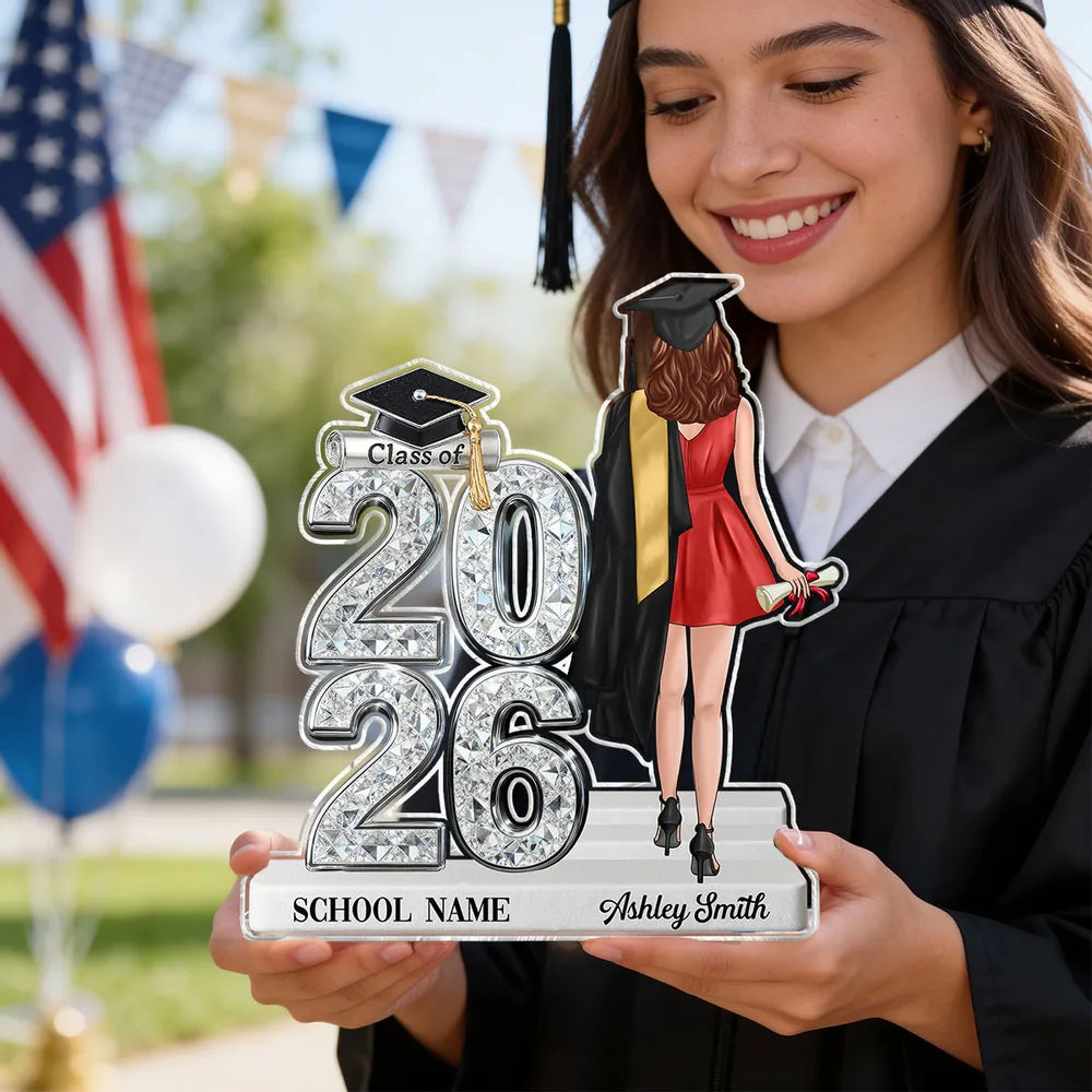 Personalized Graduation Acrylic Plaque for Her - Class of 2026 Keepsake Gift Plaque MagicInPrints