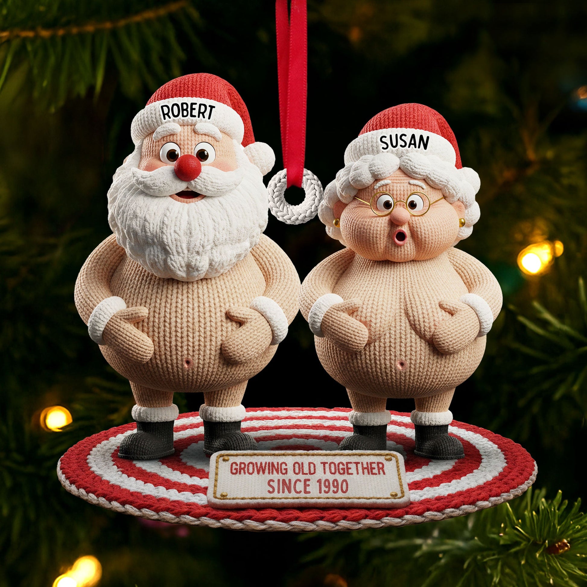 Naughty Old Couple Ornament - Personalized Gifts For Couple Ornament MagicInPrints