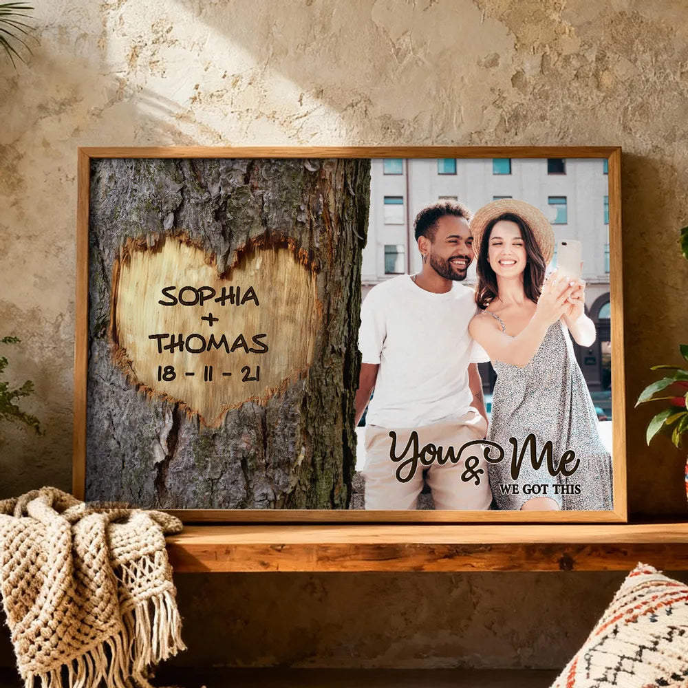 Personalized Couples Photo Canvas Print - Romantic Gift for Anniversaries Poster or Canvas MagicInPrints