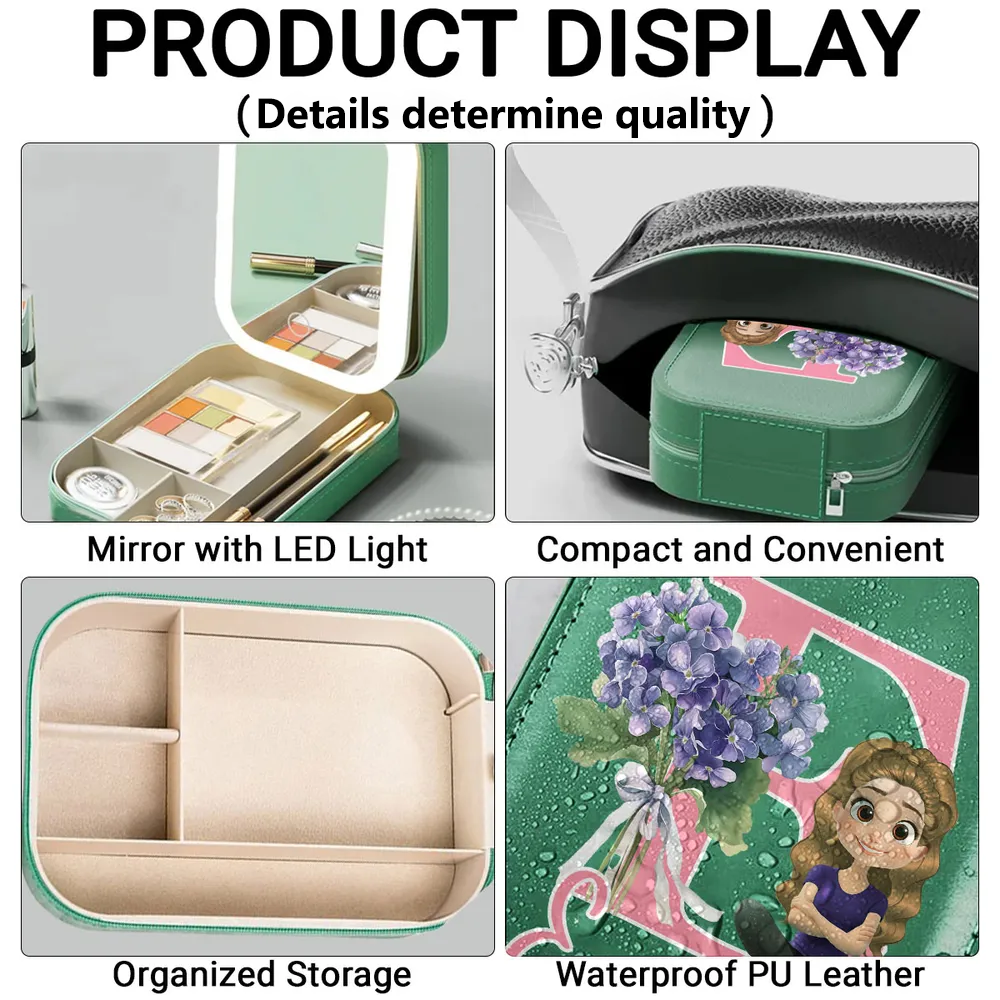 Personalized Makeup Bag for Girls with Cartoon Design - Gift for Her Beauty Tools MagicInPrints