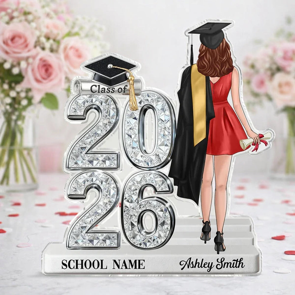 Personalized Graduation Acrylic Plaque for Her - Class of 2026 Keepsake Gift Plaque MagicInPrints