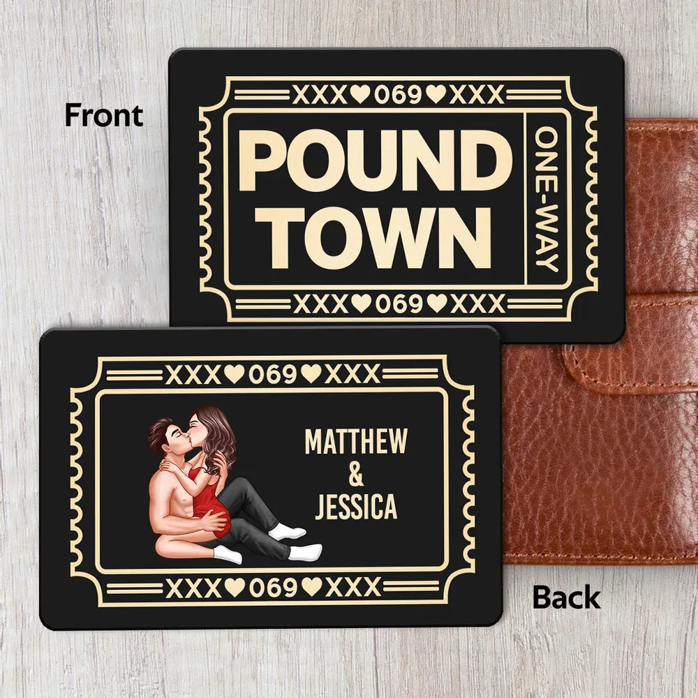 Custom Engraved Metal Wallet Card for Couples - Romantic Gift Wallet Card MagicInPrints