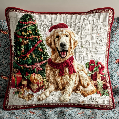 Celebrate Love this Christmas – Personalized Quilted Pillow Case – Gift for Dog Lovers Quilted Pillow Case MagicInPrints