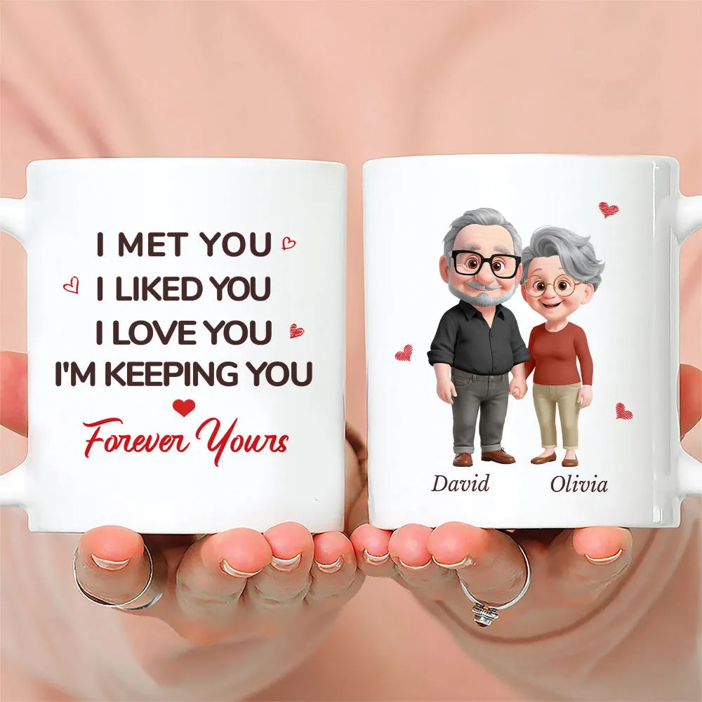 Personalized Couple Mug for Grandparents with Cartoon Characters - Anniversary Gift Cup MagicInPrints