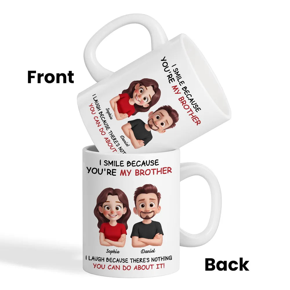Personalized Brother Sister Coffee Mug - Funny Gift for Siblings Cup MagicInPrints