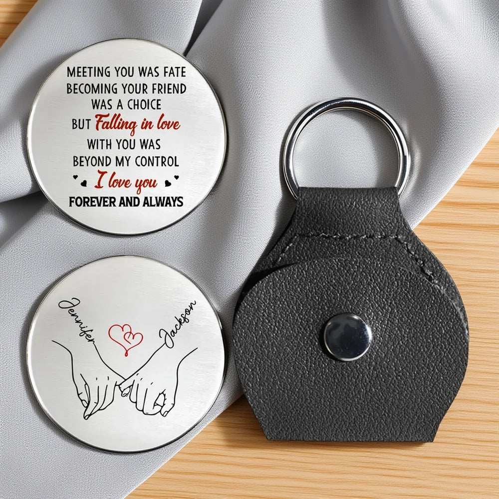 Personalized Engraved Keychain for Couples - Romantic Gift for Anniversary Keychain MagicInPrints