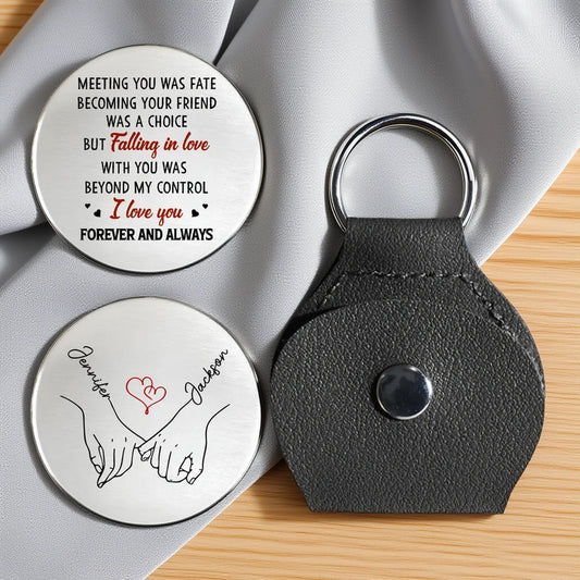 Personalized Engraved Keychain for Couples - Romantic Gift for Anniversary Keychain MagicInPrints