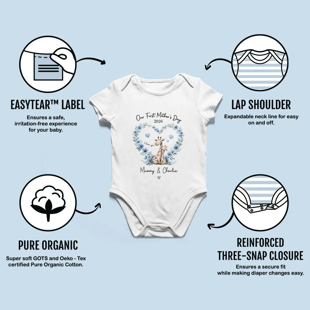 Personalized Baby Onesie for Mother's Day 2026 - Custom Name Gift Cloth MagicInPrints