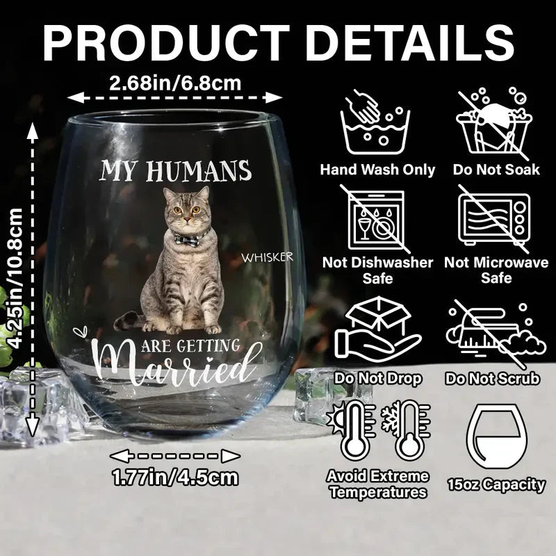 Custom Dog Photo Wine Glass for Weddings - Personalized Gift Cup MagicInPrints