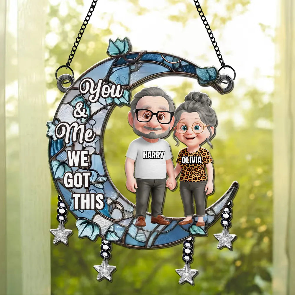 Personalized Couple Moon Ornament for Grandparents - Sentimental Gift Ornament MagicInPrints
