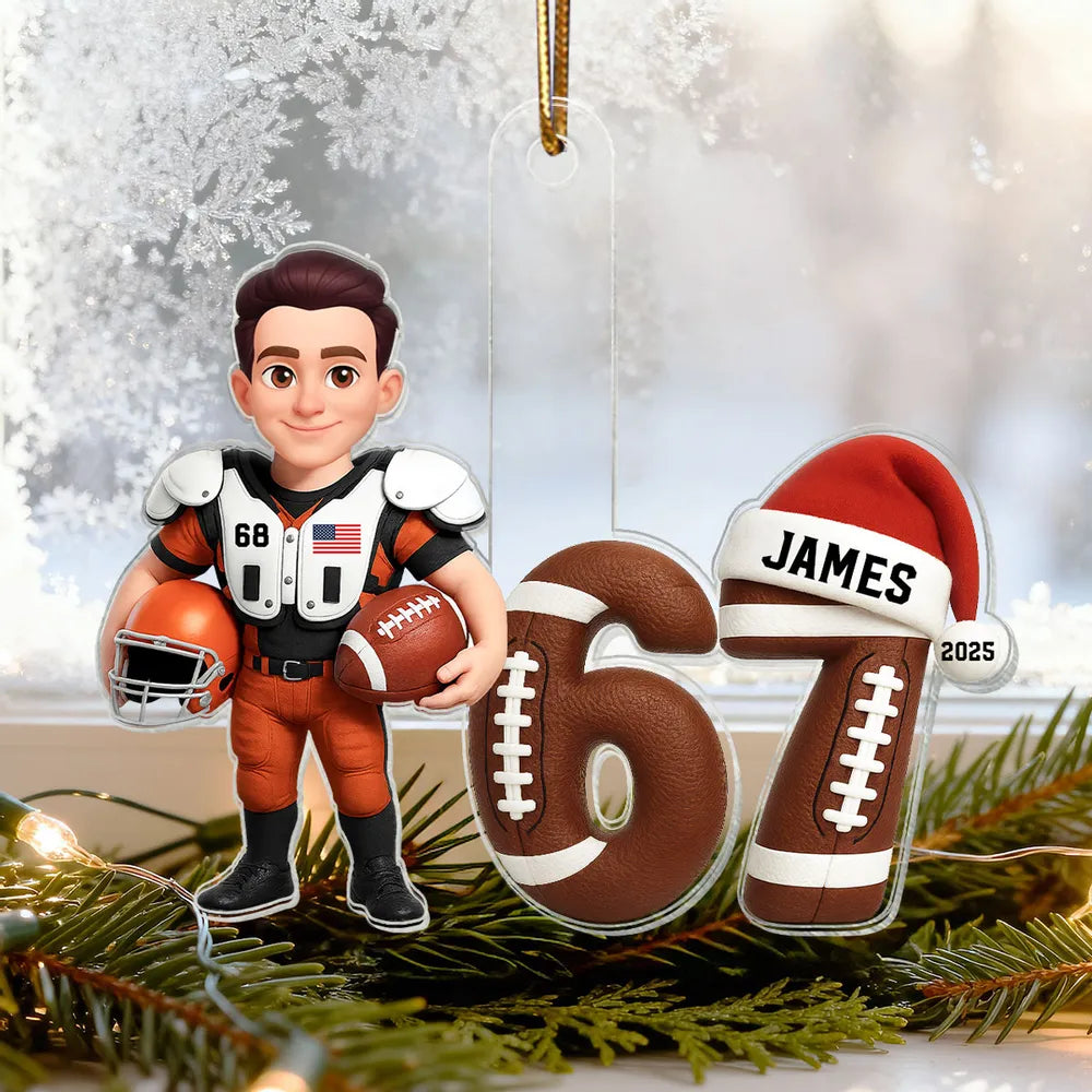 Custom Basketball Player Christmas Ornament for Kids - Personalized Holiday Gift Ornament MagicInPrints