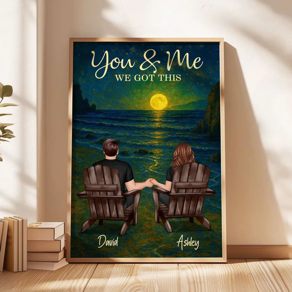 Personalized Romantic Couple Canvas Art - Anniversary Gift Poster or Canvas MagicInPrints