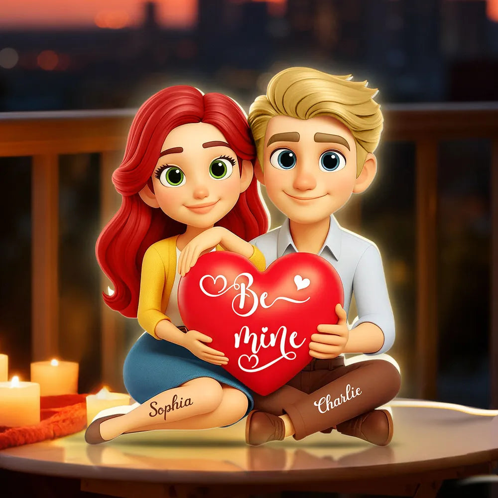 Personalized Couple Figurine Romantic Gift Custom Names - Valentine's Day Plaque MagicInPrints