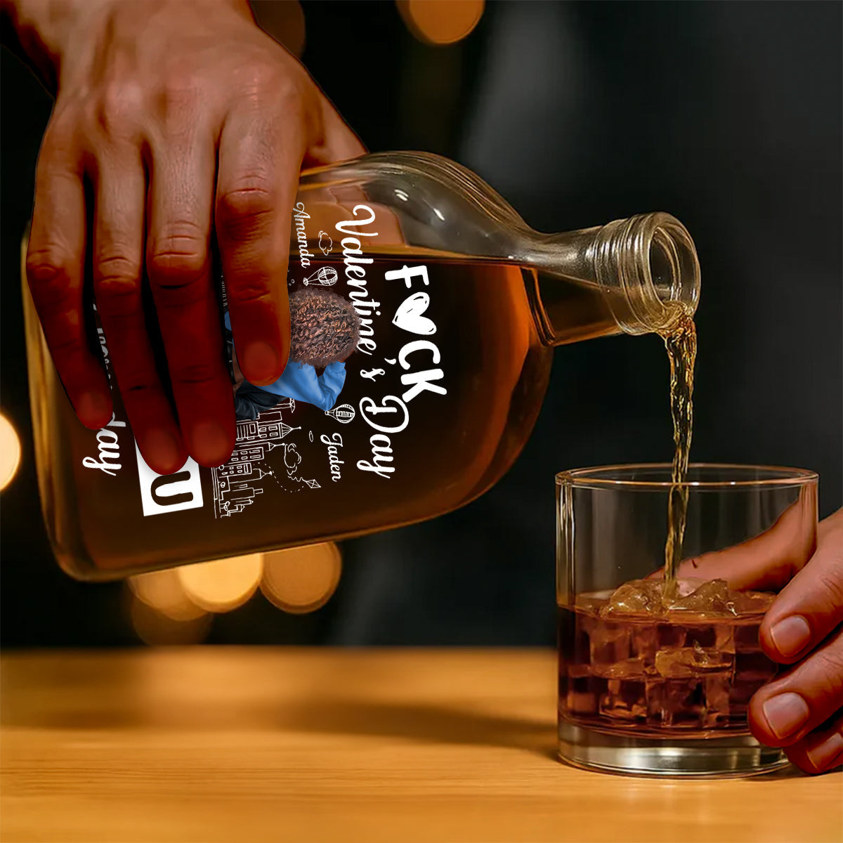 Personalized Whiskey Bottle for Couples - Everyday Love Gift Kitchen Supplies MagicInPrints