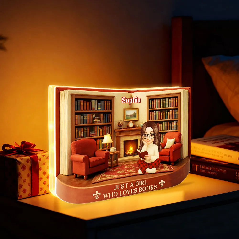 Personalized Book Nook Diorama for Book Lovers - Cozy Library Decor Plaque MagicInPrints