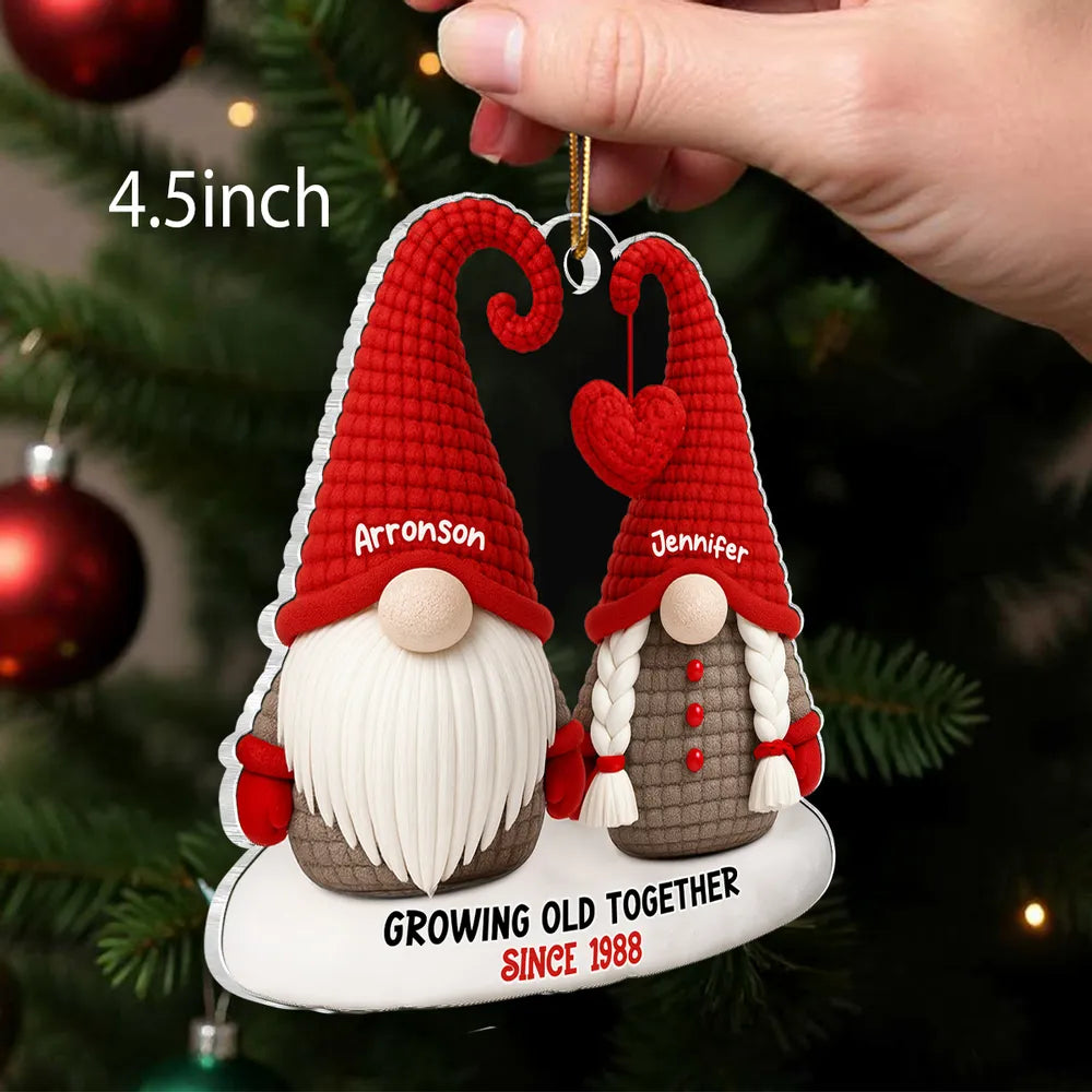 Personalized Gnome Couple Ornament for Couples - Anniversary Keepsake Ornament MagicInPrints