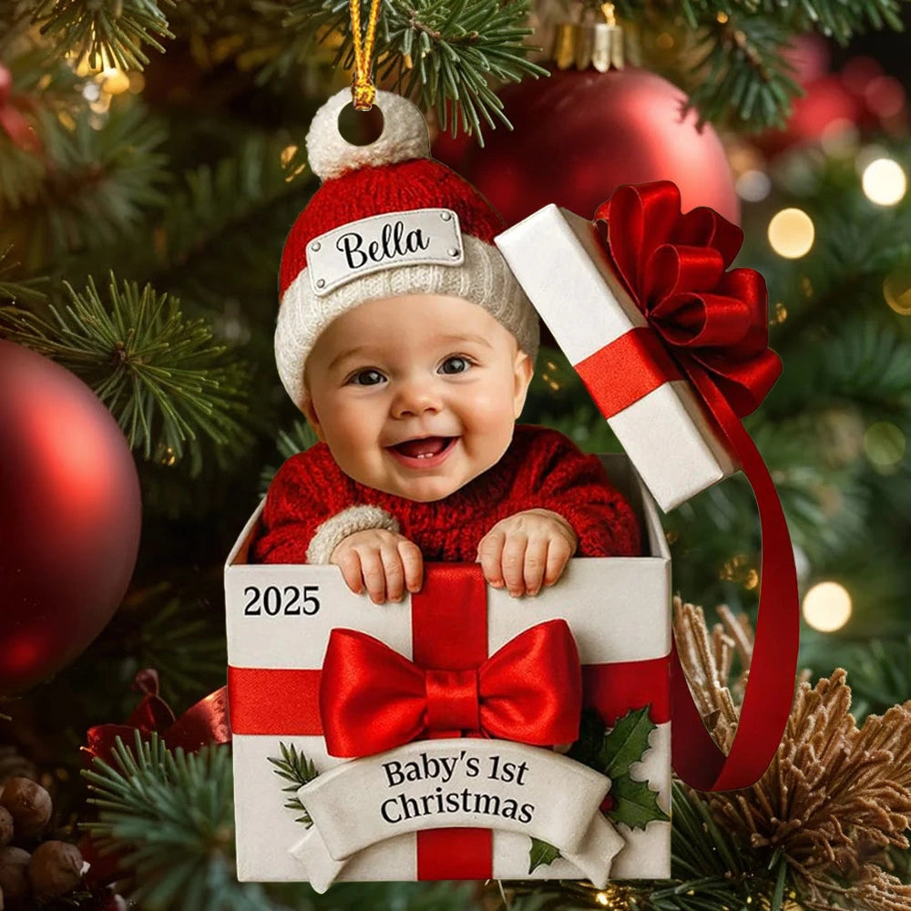 Personalized Baby's First Christmas Ornament - Custom Name and Year Keepsake Ornament MagicInPrints