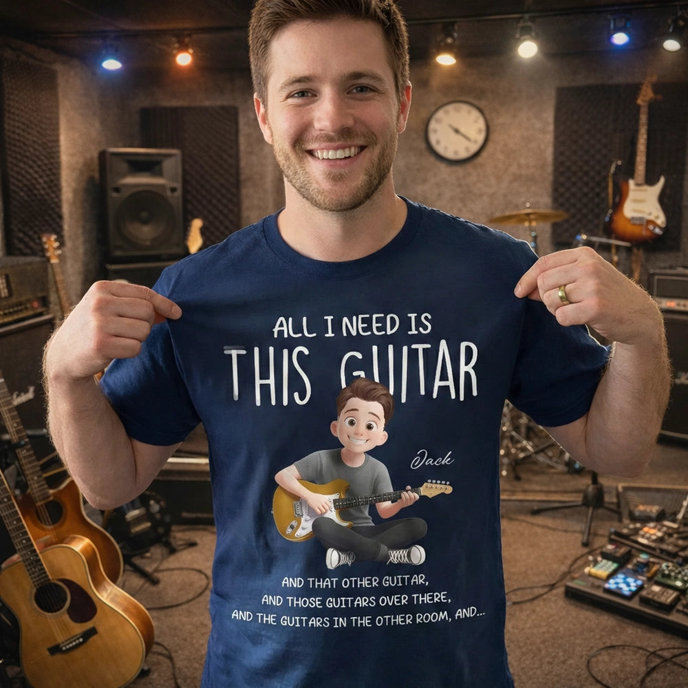 Custom Guitar Lover T-Shirt for Musicians - Fun Gift for Guitarists Cloth MagicInPrints