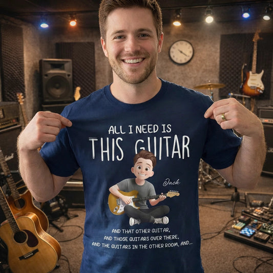 Custom Guitar Lover T-Shirt for Musicians - Fun Gift for Guitarists Cloth MagicInPrints
