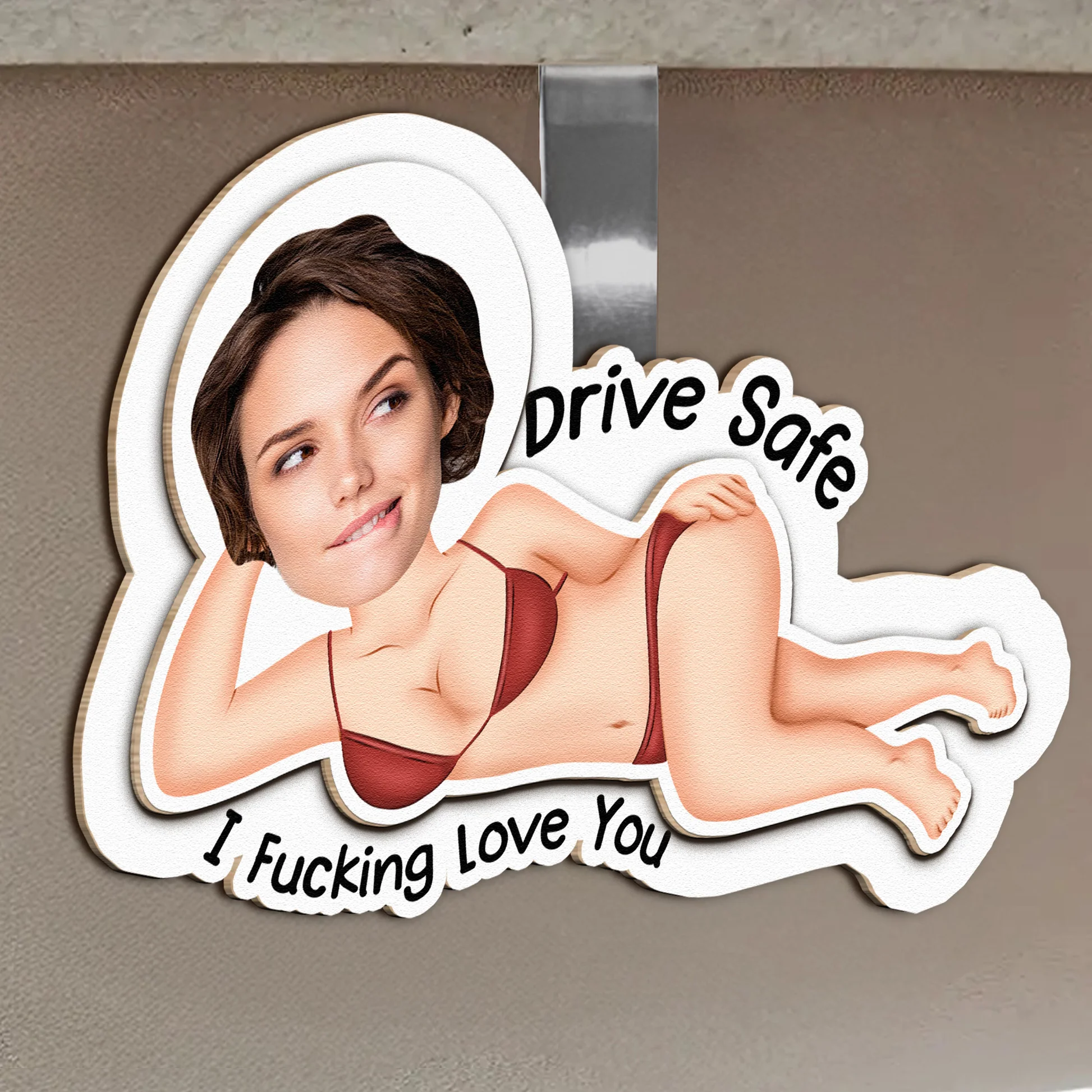 Custom Car Visor Photo Sticker for Drivers - Fun Personalized Gift Car Hanger MagicInPrints