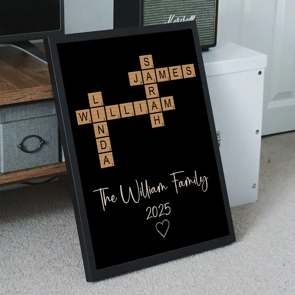 Personalized Family Crossword Mug for Home - Custom Names Gift Cup MagicInPrints