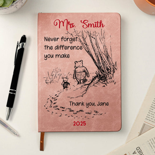 Personalized Teacher Journal Gift for Mrs. Smith - Sentimental 2025 Thank You Notebook Stationery MagicInPrints