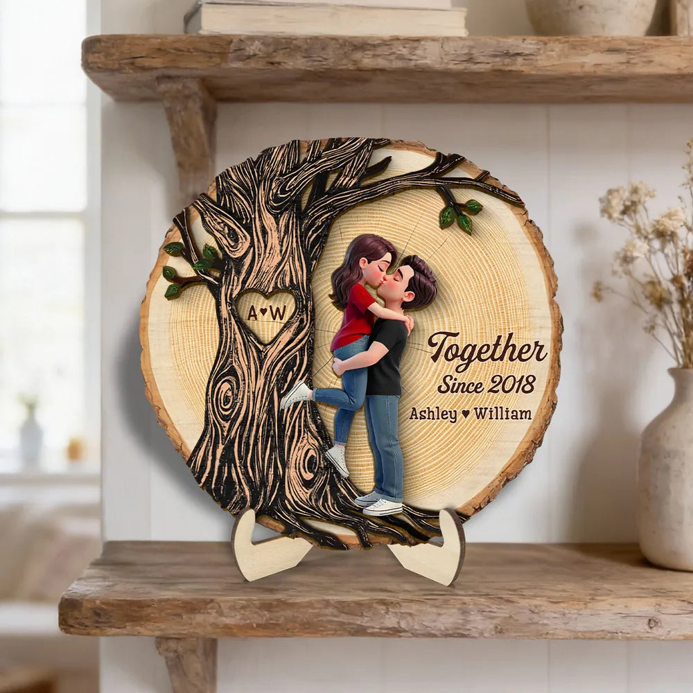 Personalized Couple Wooden Plaque for Anniversary - Romantic Home Decor Plaque MagicInPrints