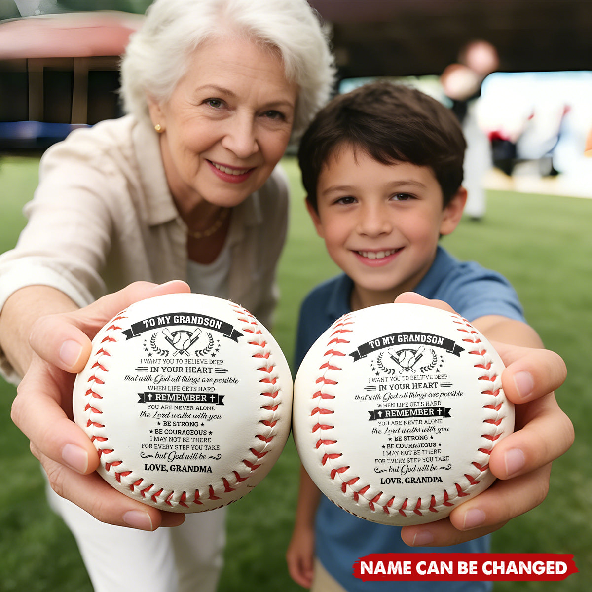 Personalized Baseball Gift for Grandson - Sentimental Keepsake from Grandma or Grandpa Sports MagicInPrints
