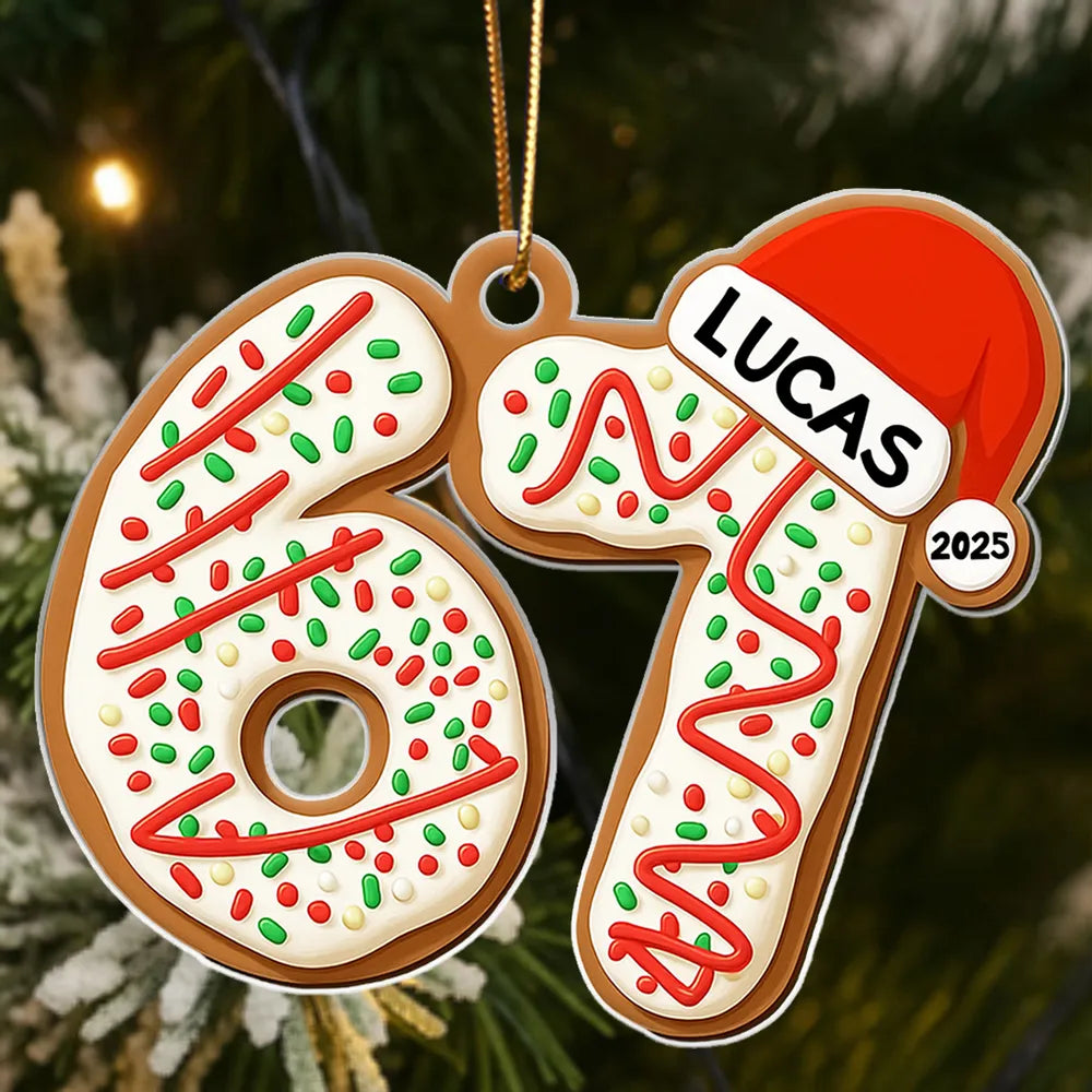 Personalized Gingerbread Ornament for Kids - Festive Christmas Decoration Ornament MagicInPrints