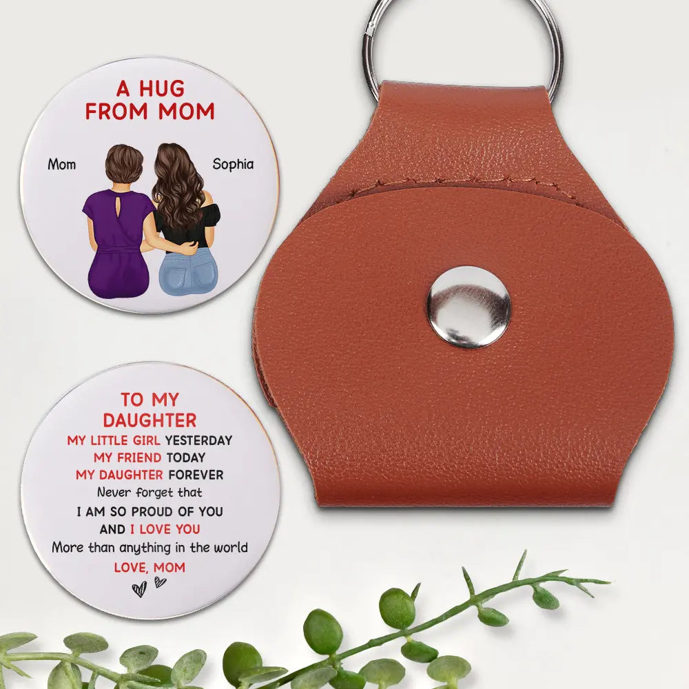 Personalized Leather Keychain for Daughter - Sentimental Gift from Mom Keychain MagicInPrints