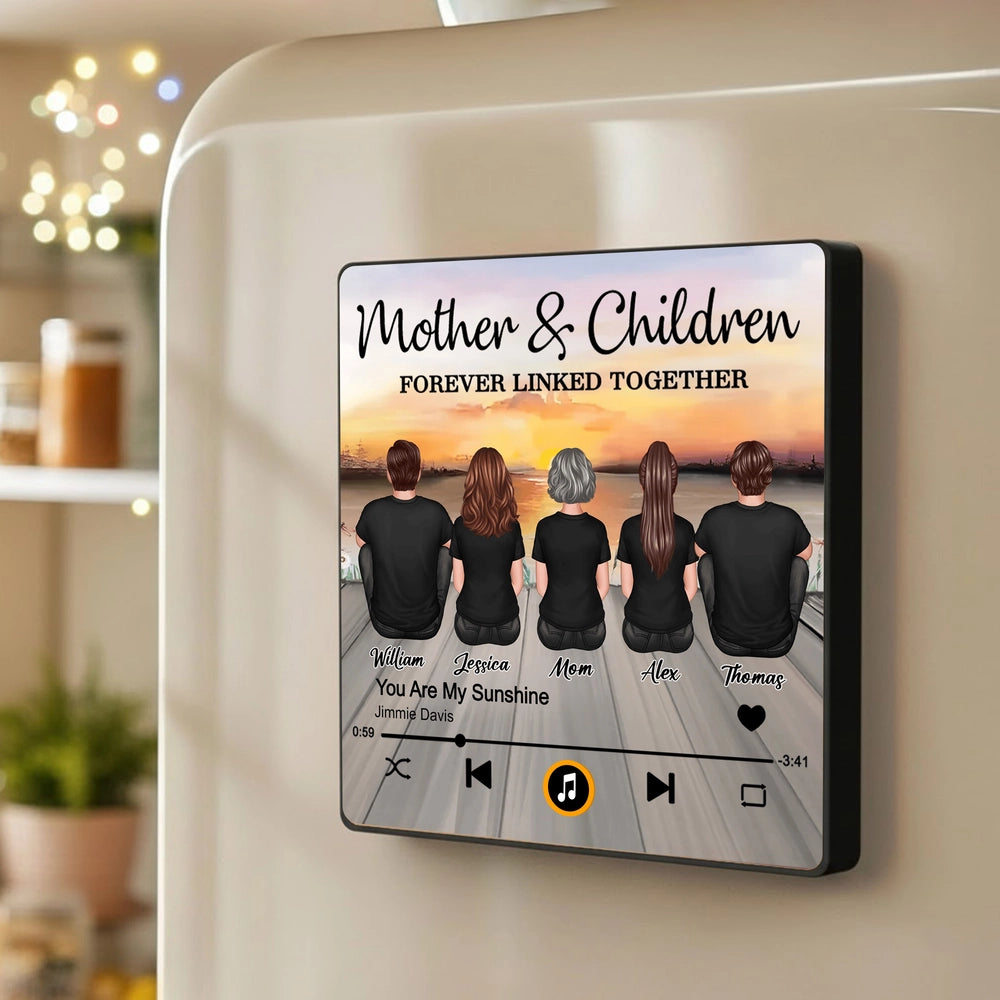 Personalized Family Music Plaque for Mother & Children - Sentimental Gift Fridge Magnet MagicInPrints