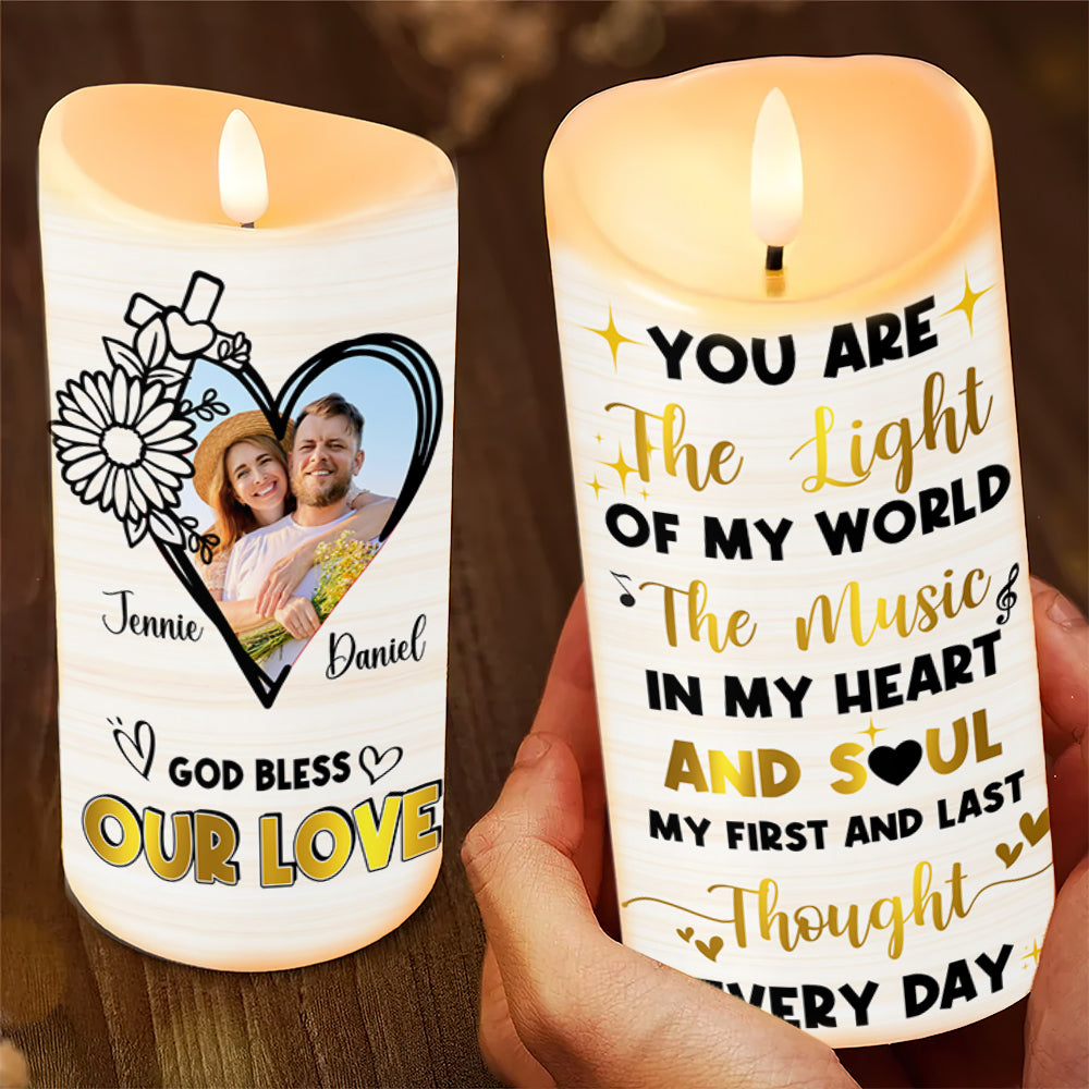 Custom LED Candle for Couples - Perfect Personalized Valentine's Day Gifts Led Candle PopCulturePrints