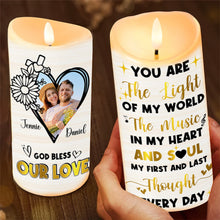Load image into Gallery viewer, Custom LED Candle for Couples - Perfect Personalized Valentine&#39;s Day Gifts Led Candle PopCulturePrints
