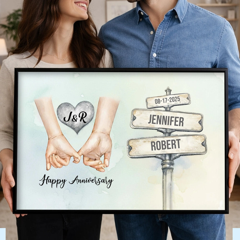 Personalized Anniversary Print for Couples - Custom Names and Date Poster or Canvas MagicInPrints