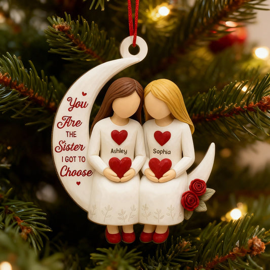 Personalized Sister Ornament for Best Friends - Heartfelt Christmas Gift Ornament MagicInPrints
