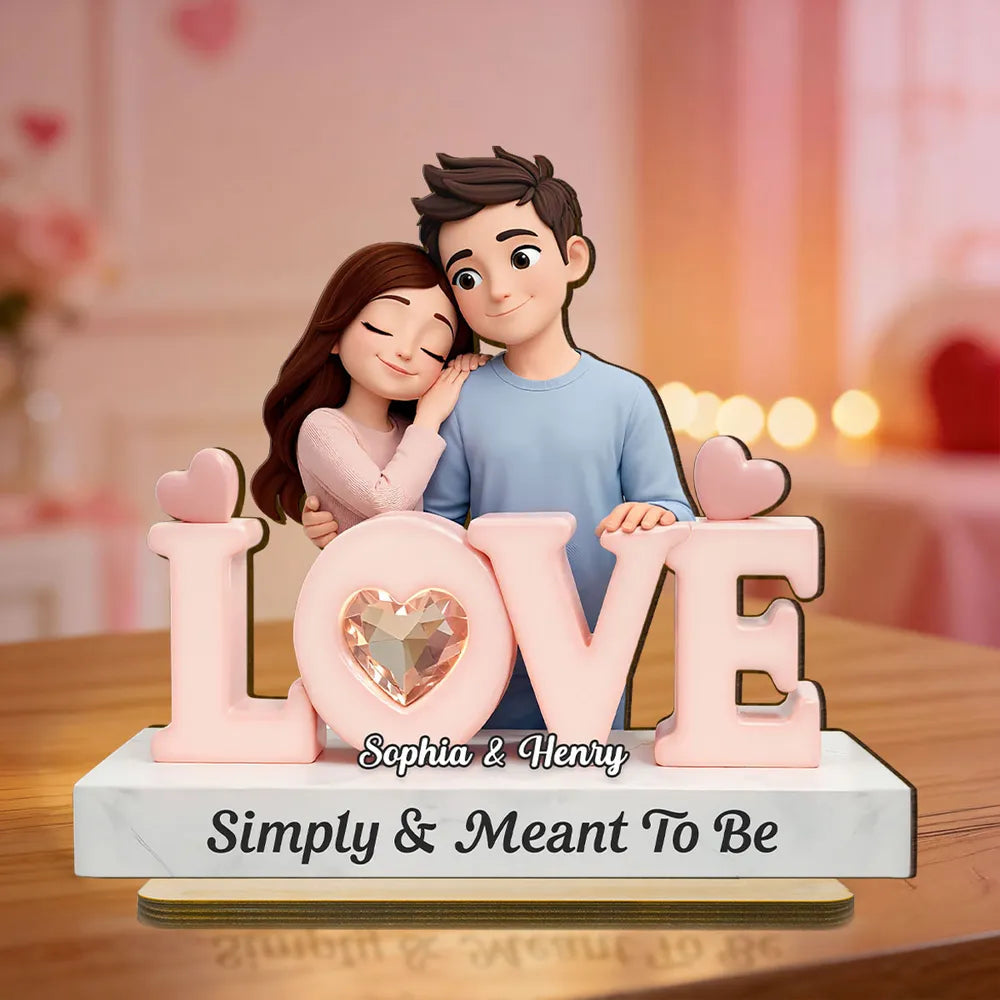 Personalized Couple Figurine Romantic Gift for Partners - Anniversary or Valentine's Day Plaque MagicInPrints