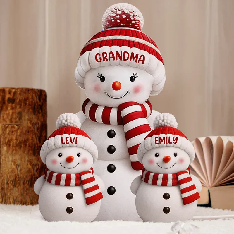 Personalized Snowman Family Light - Custom Christmas Decoration for Family Plaque MagicInPrints