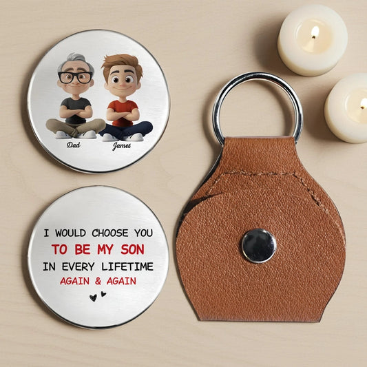 Personalized Dad and Son Keychain - Sentimental Gift for Father's Day Keychain MagicInPrints
