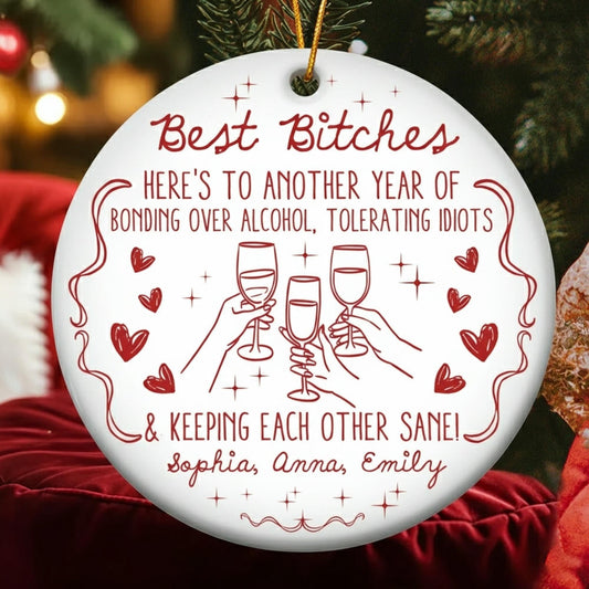 Personalized Funny Christmas Ornament for Friends - Celebrating Friendship Ornament MagicInPrints