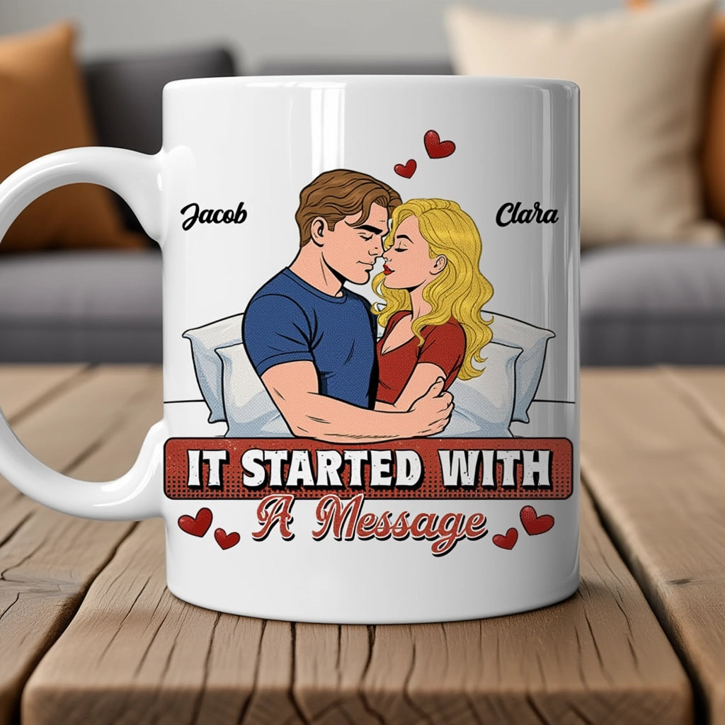 Personalized Romantic Couple Mug for Lovers - Anniversary or Valentine's Gift Cup MagicInPrints