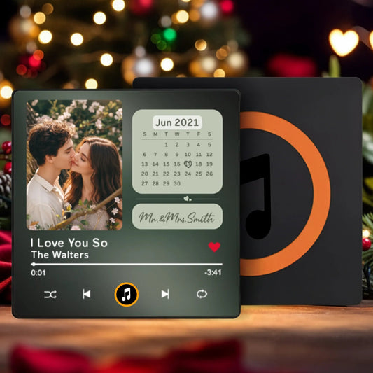 Personalized Music Plaque for Couples with Custom Date and Names - Romantic Gift Fridge Magnet MagicInPrints
