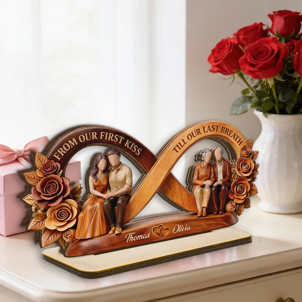 Personalized Infinity Couple Sculpture for Anniversary - Romantic Keepsake Gift Plaque MagicInPrints