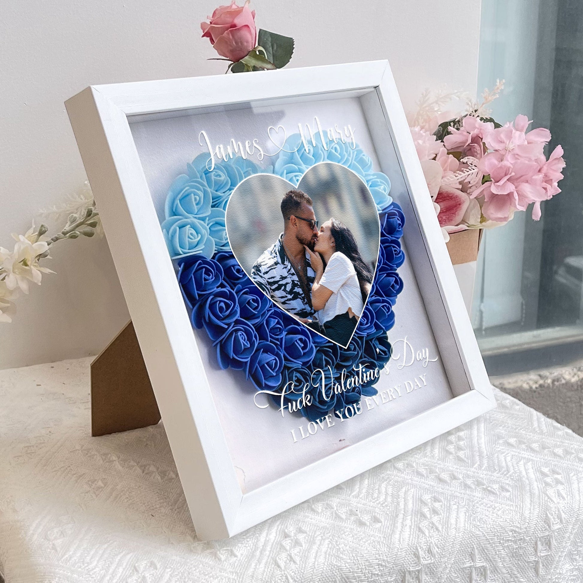 Personalized Heart-Shaped Photo Frame for Couples - Romantic Gift Plaque MagicInPrints