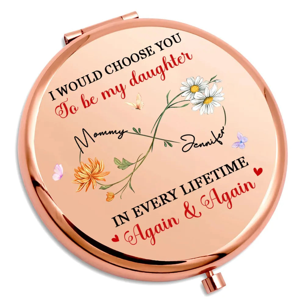 Personalized Compact Mirror for Daughter - Sentimental Gift from Mom Beauty Tools MagicInPrints