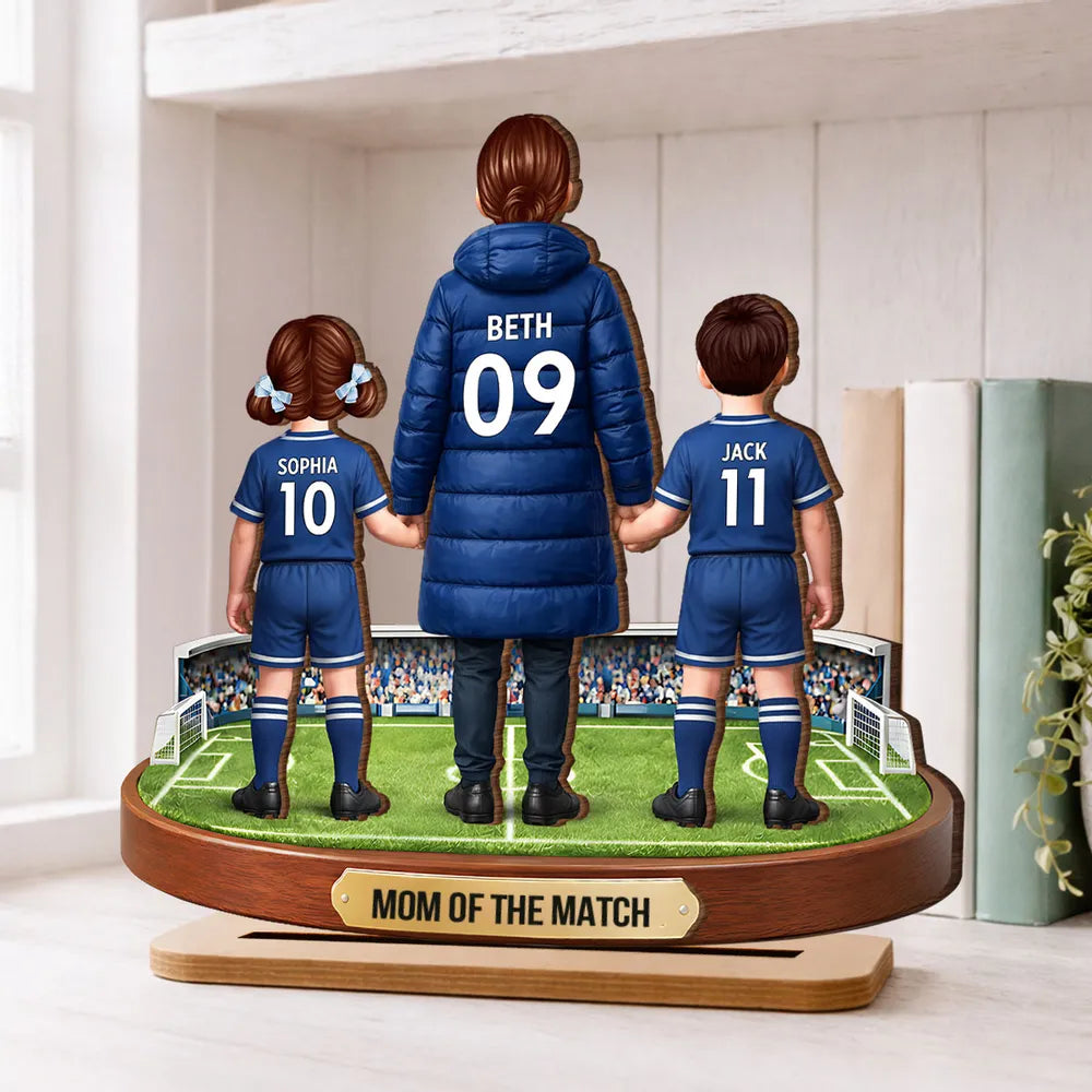 Personalized Soccer Family Figurine for Mom - Unique Mother's Day Gift Plaque MagicInPrints