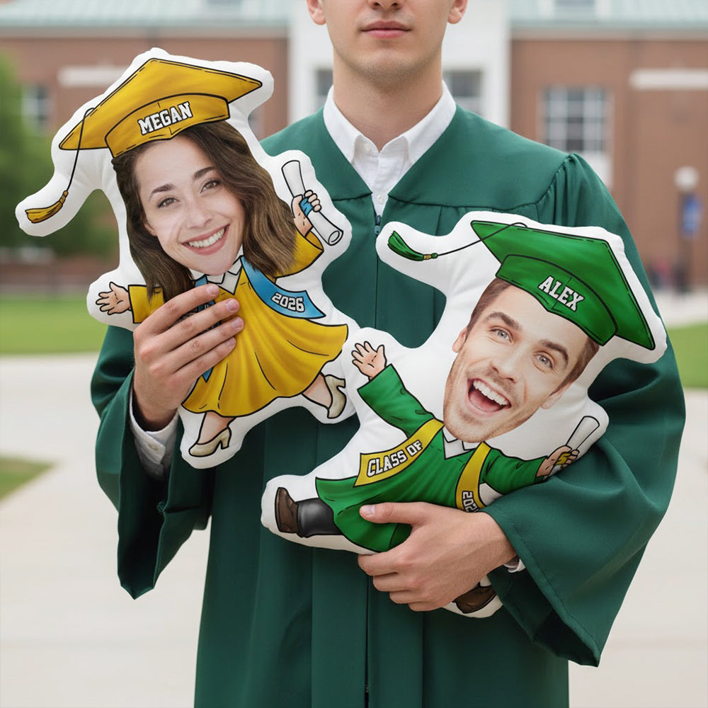 Customized Graduation Photo Pillow for Graduates - Class of 2026 Gift Pillow MagicInPrints