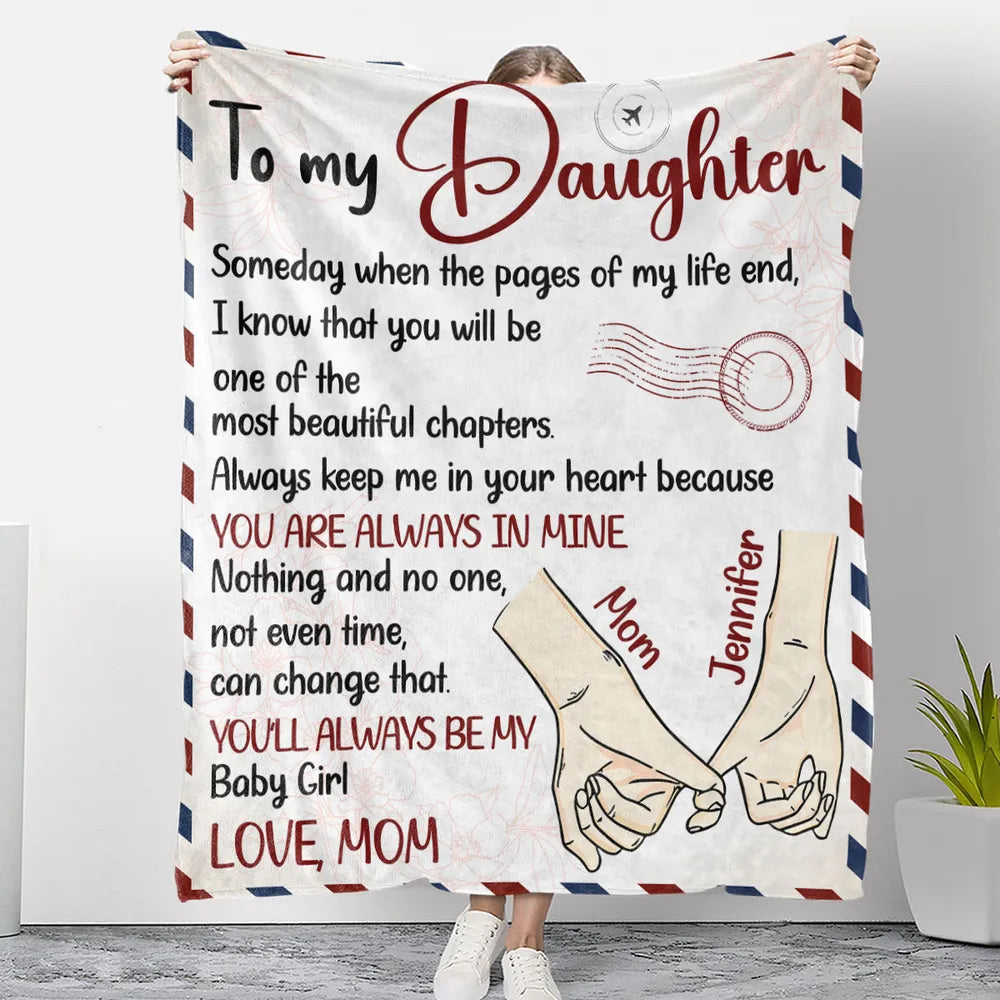 Custom Blanket for Daughter - Sentimental Gift from Mom - Personalized Keepsake Blanket MagicInPrints