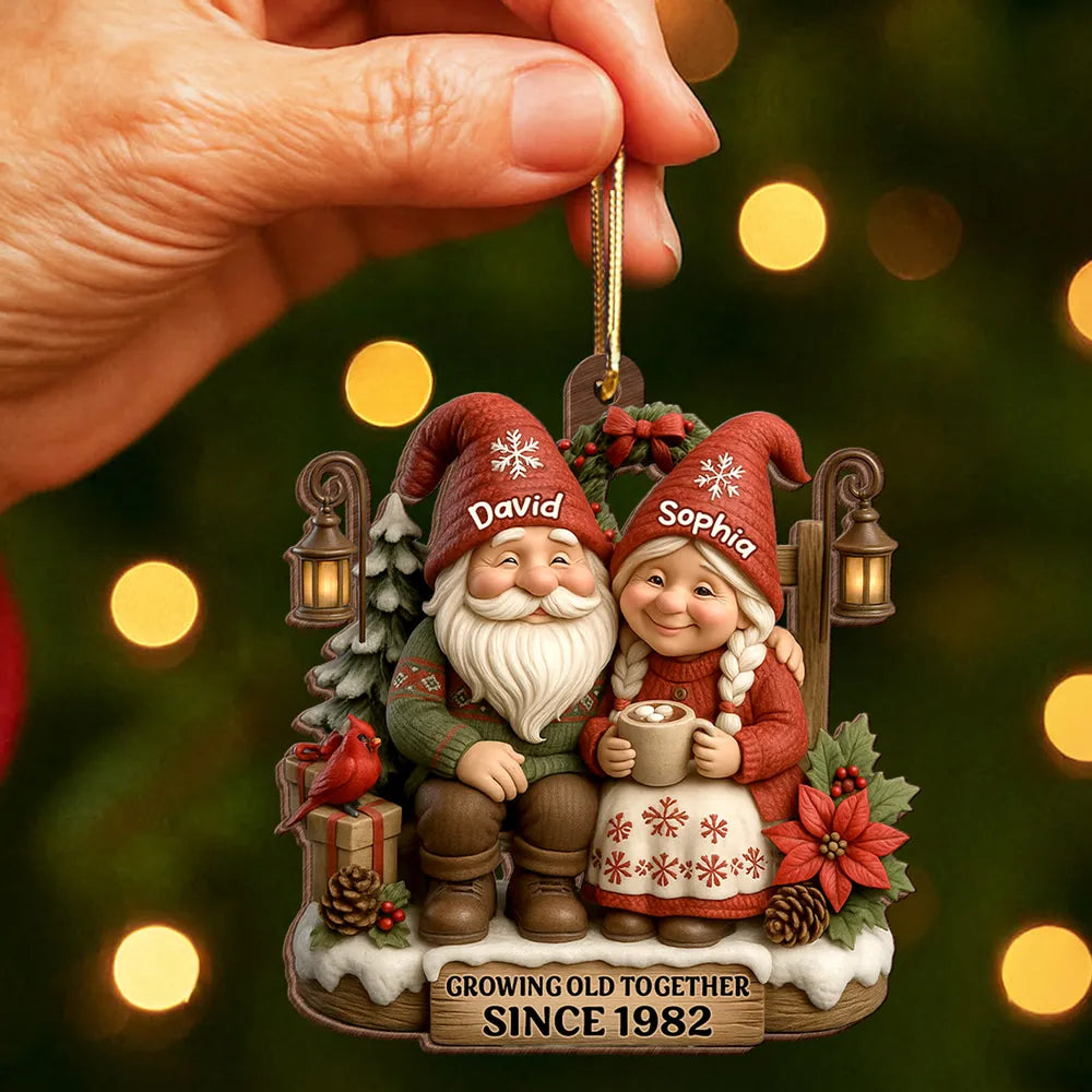 Personalized Christmas Ornament for Couples - Growing Old Together Keepsake Ornament MagicInPrints
