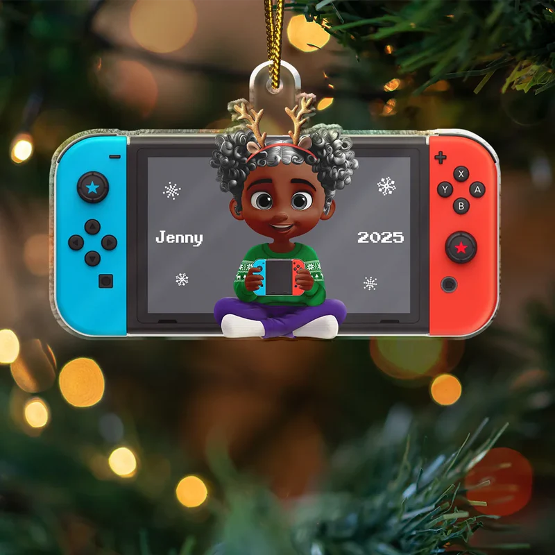 Personalized Gamer Christmas Ornaments for Kids - Holiday Tree Decor Ornament MagicInPrints